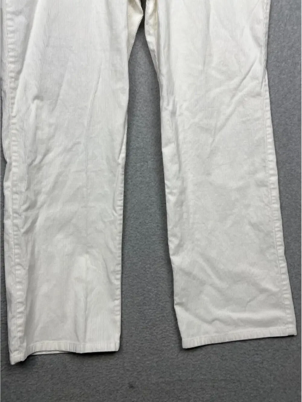 Talbots Corduroy Signature Boots Pants Womens Size 16 White Casual Comfort Class